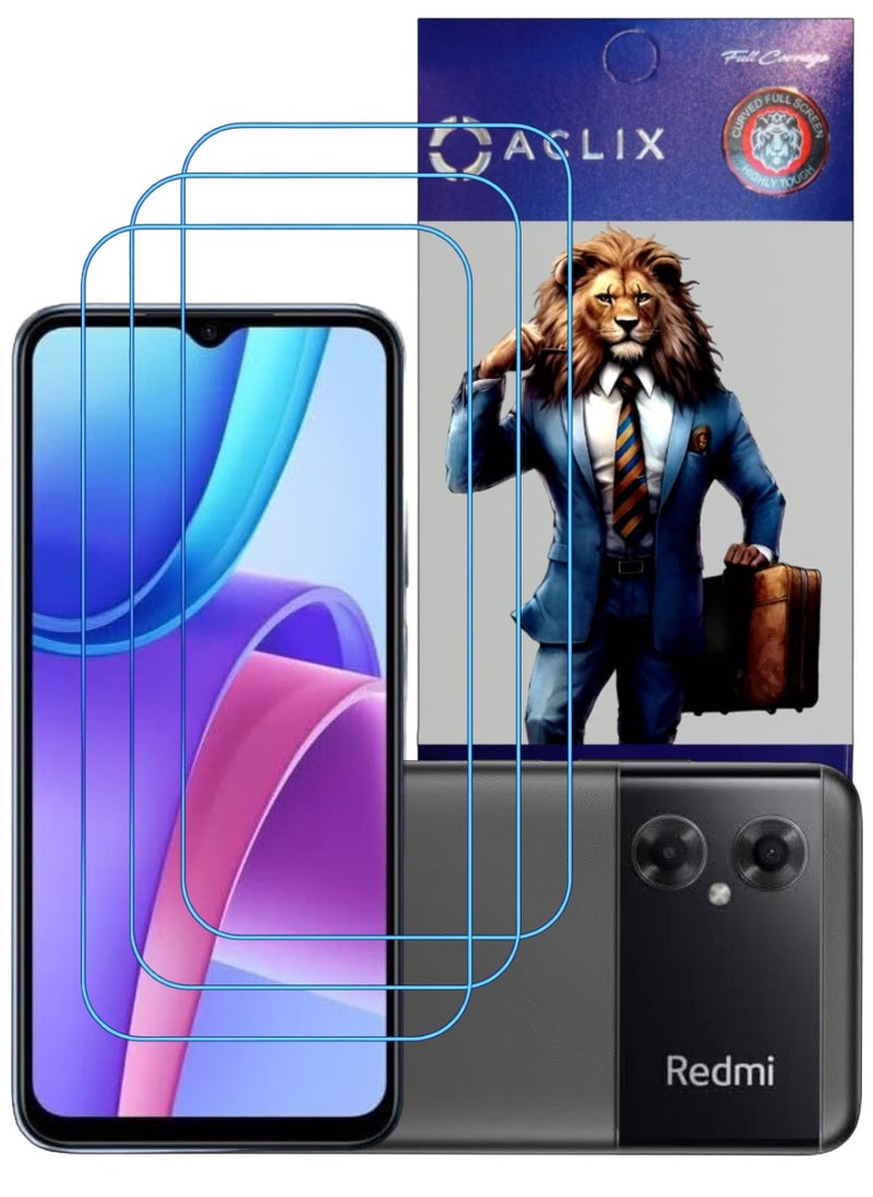ACLIX 3 Pieces Antistatic ESD Dustproof Premium Quality High Definition Clear Tempered Glass Screen Protector Designed For Xiaomi Redmi Note 11R - Image 1