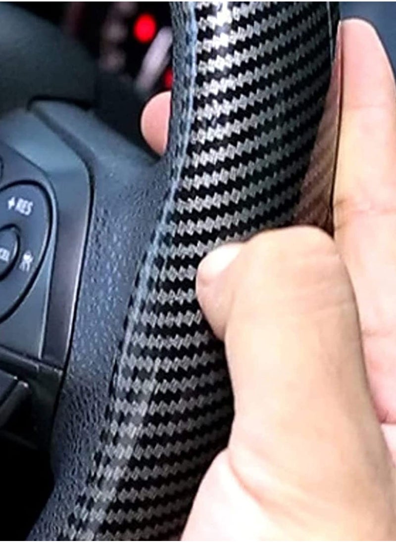 KASTWAVE Car Steering Wheel Cover Carbon Fiber Universal Automobile Interior Accessories Sport Non Slip Protector For Diameter  - Image 4