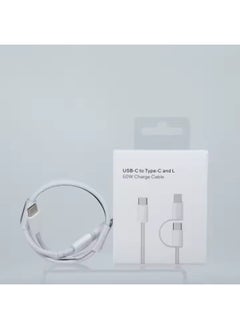 2-in-1 Fast Charging Cable for iPhone & Type-C Devices, Nylon Braided USB 3.0 Data Cable 3A/5A, 1m Durable Charger Cord for Phone, Tablet, PC – Charging + Data Sync