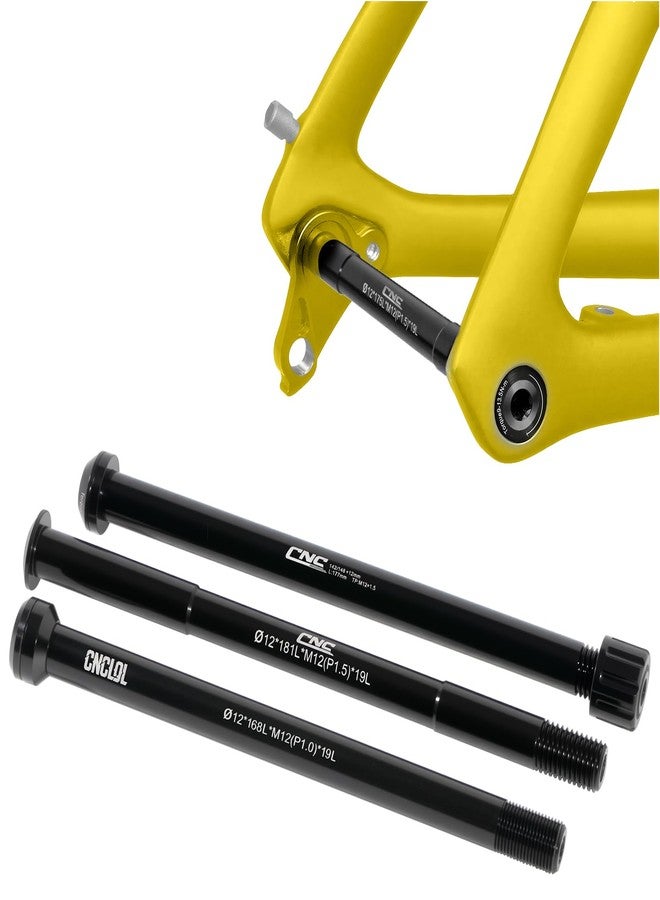 CNC 12mm Thru Axle for Bike Fork and Rear Hub,Mountain/Road Bicycle Hub Thru Axle 123mm 142mm 162mm 168mm 171mm 175mm 177mm 181mm,Thread Pitch:1.5 mm;Front Rear Wheel Thru Axle Adapter.123mm - Image 1