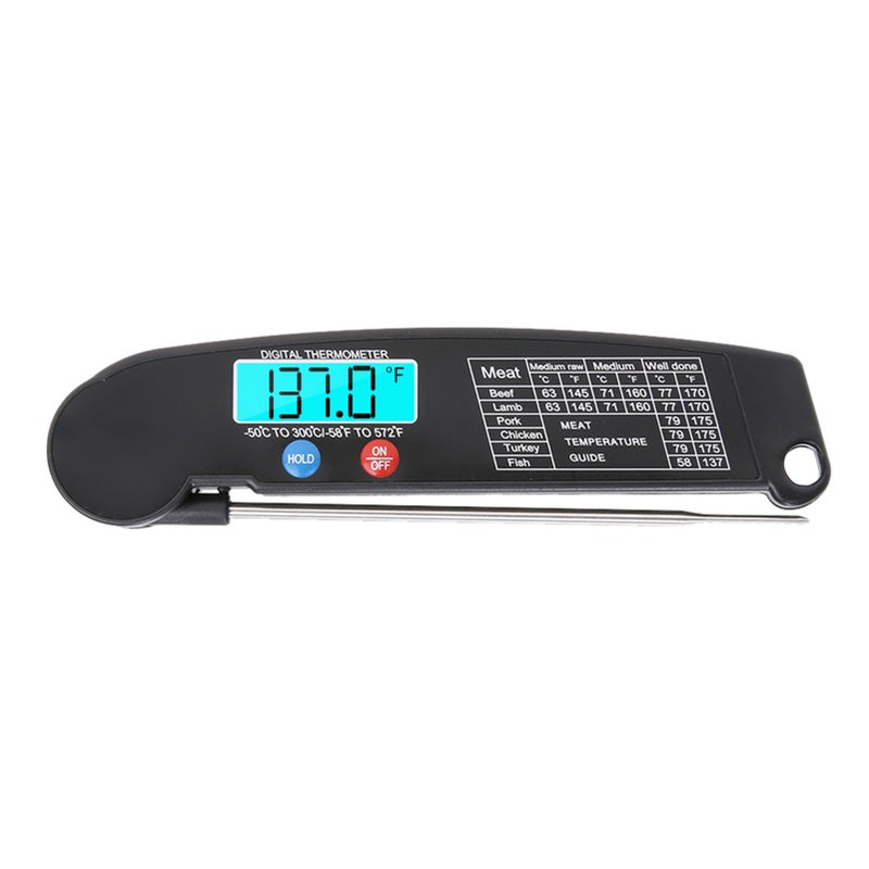 Thermometer Digital Instant Read Meat Thermometer Food Cooking Temperature Tester with Rotatable Probe Backlight for Grill BBQ Milk Kitchen Use - Image 2