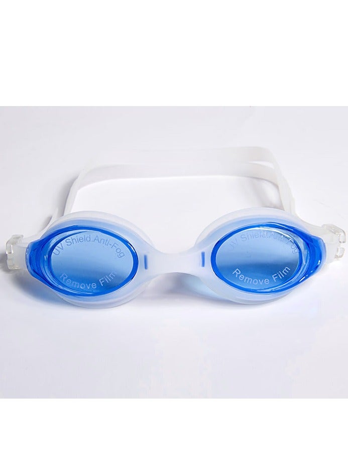 Dolphin G-2200 Anti-Fog Swim Goggles With Box & Ear Plugs, Blue/White - Image 2