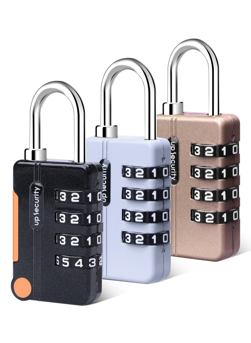 HomarKet 3 Pack Combination Lock 4 Digit Locker Lock Outdoor Waterproof Padlock for School Gym Locker, Sports Locker, Fence, Toolbox, Gate, Case, Hasp Storage,Luggage Suitcase  - Image 1