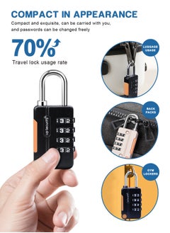 HomarKet 3 Pack Combination Lock 4 Digit Locker Lock Outdoor Waterproof Padlock for School Gym Locker, Sports Locker, Fence, Toolbox, Gate, Case, Hasp Storage,Luggage Suitcase  - Image 5
