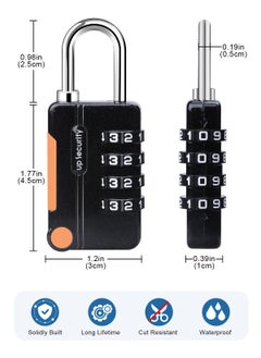 HomarKet 3 Pack Combination Lock 4 Digit Locker Lock Outdoor Waterproof Padlock for School Gym Locker, Sports Locker, Fence, Toolbox, Gate, Case, Hasp Storage,Luggage Suitcase  - Image 3