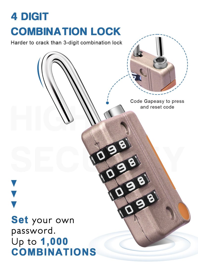 HomarKet 3 Pack Combination Lock 4 Digit Locker Lock Outdoor Waterproof Padlock for School Gym Locker, Sports Locker, Fence, Toolbox, Gate, Case, Hasp Storage,Luggage Suitcase  - Image 2