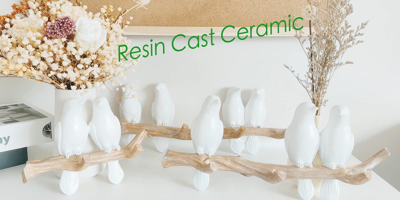HaakLux Bird Hat Hook,Wall Hanger Decor Hooks,Mounted Resin Cast Ceramic,Tree Branch with Unique Hanging White Dove for Coat Towel Key Clothes in Bathroom Kitchen Bedroom Living Room(2 Birds) - Image 4