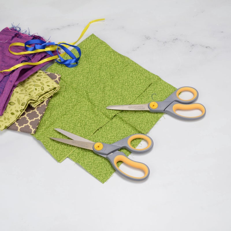 Westcott 8â€ Titanium Bonded Scissors with Adjustable Glide and Soft Handle, 2-Pack- Durable Multipurpose Scissors for Office, Home, and School Use, Sharp Precision Blades for Everyday Cutting - Image 5