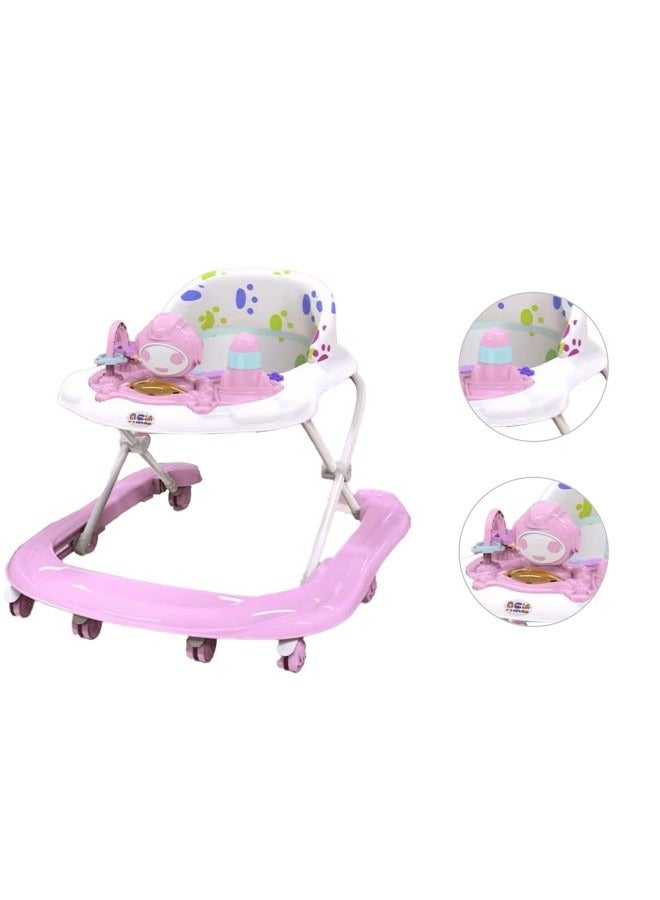 GGEROU Baby Walker,Baby Walker Foldable with Music,Foldable Height Adjustable Baby Walker with Wheels, Infant Toddler Walker, Anti-Fall Baby Walkers and Activity Center Bouncer Combo for Boys and Girls - Image 5