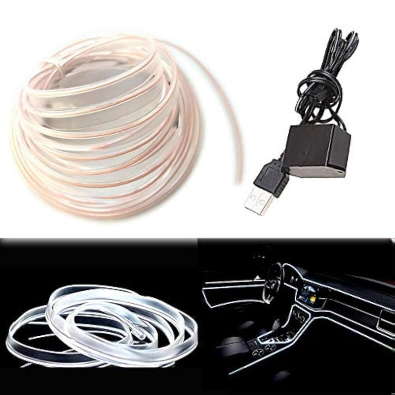 Maxlaxer 3M White EL Wire LED Strip for Car Interior - Image 1