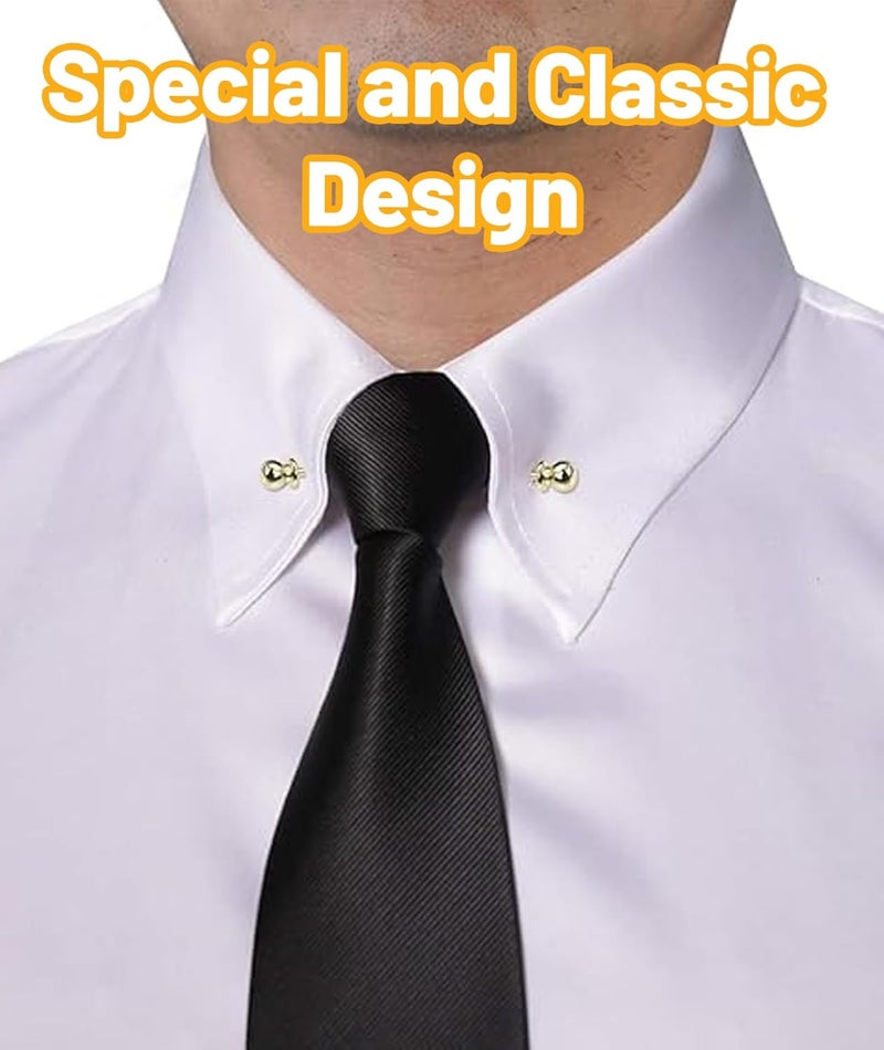 BdelrinQue 3PCS Tie Pin, Collar Stays for Men Shirt Set,Collar Pin Shirt, Lapel Pin for Men Suit, Tie Pin Accessories for Man, Formal Events or Casual Gatherings, 6.5cm Length - Image 4