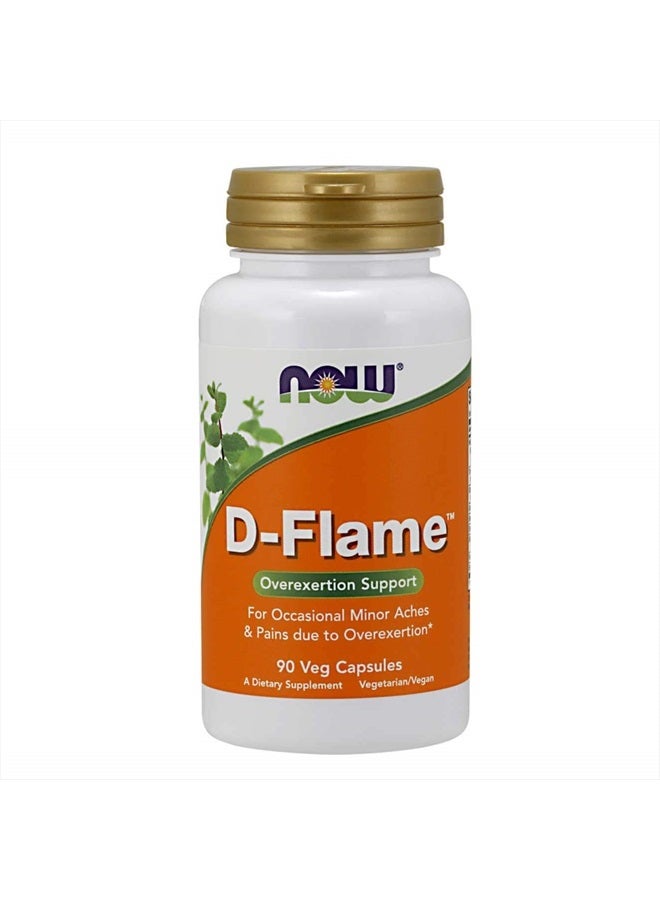 now Supplements, D-Flame™ with a Blend of Complementary Herbs, Overexertion Support*, 90 Veg Capsules