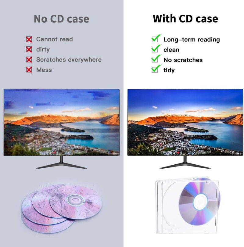 maxtek 10.4 mm Standard Single Clear CD Jewel Case with Assembled Clear Tray, 50 Pack - Image 5