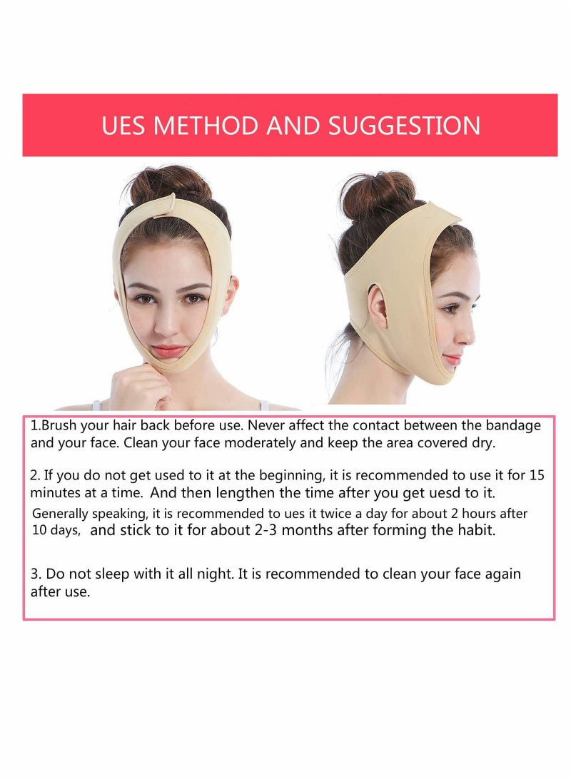 Generic - Facial Slimming Strap, Anti-Wrinkle Face Lifting Band, Double Chin Reducer, Breathable Soft Face Belt for a Defined V Shape, Comfortable and Effective Face Mask Companion - Image 1