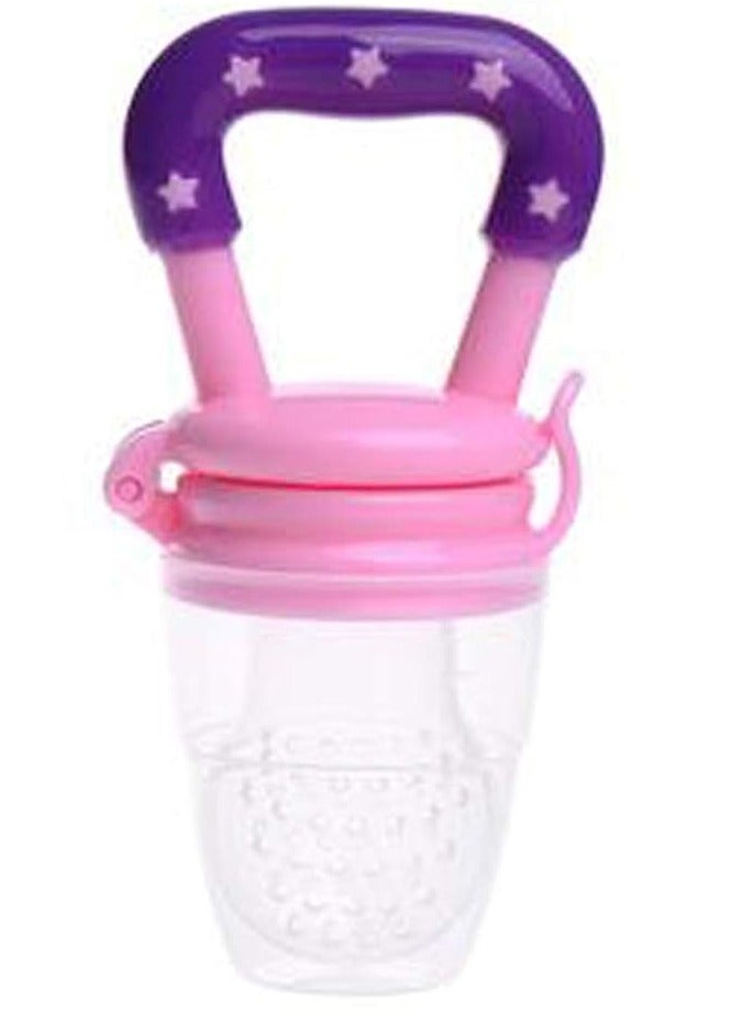 ORiTi Pack of 1-BPA Free, Silicone Food/Fruit Nibbler, Soft Pacifier/Feeder for Baby- Pink - Image 1