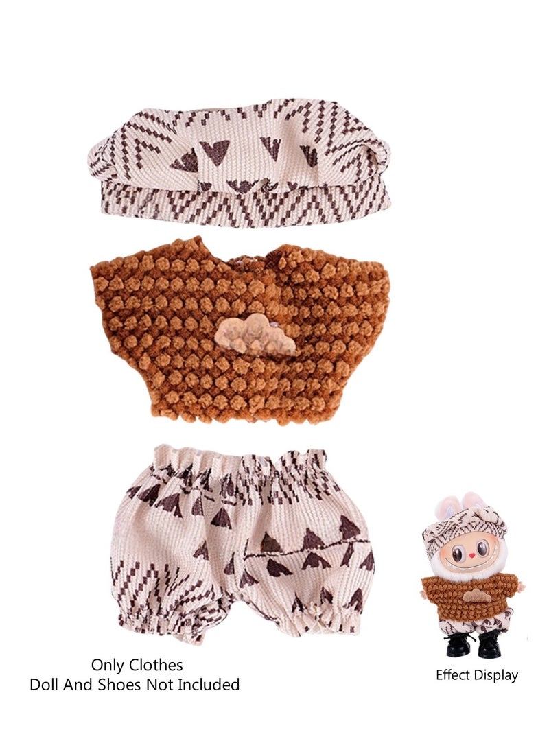 LABUBU 3-Piece Clothes for Labubu Outfit, Exquisite Accessories for Labubu,Cute Clothes Set for 17 cm Labubu Accessories,Labubu Clothes 
