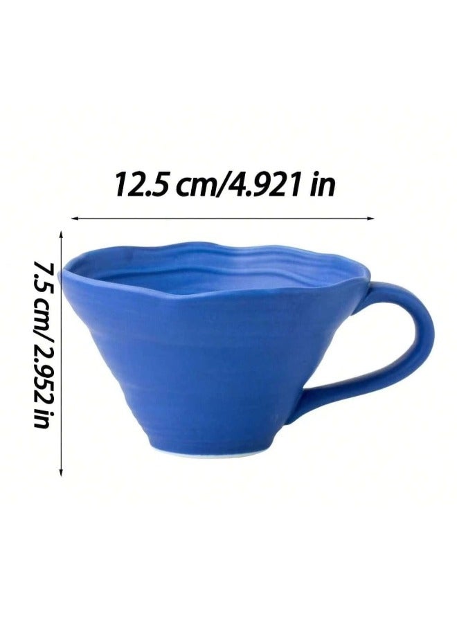 ShebSheb Ceramic Coffee Mug,Creative Large Coffee Cup with Handle,Irregular Tea Cup,Coffee Mugs for Latte, Espresso,Cappuccino,Hot chocolate,Milk,Water,Tea,Juice  - Image 5