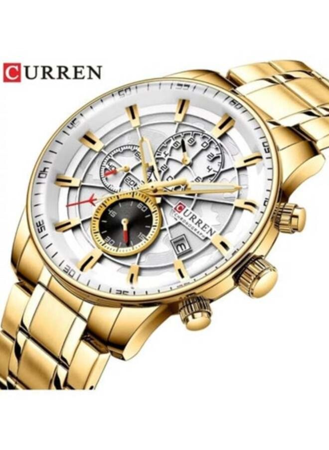 كارين الرجال الفولاذ المقاوم للصدأ المعصم ووتش للماء كرونوغراف العلامة التجارية الفاخرة العسكرية الرياضة ساعة - Image 1