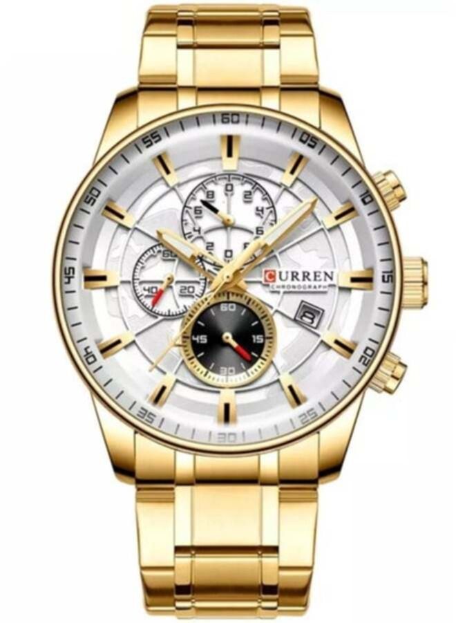 كارين الرجال الفولاذ المقاوم للصدأ المعصم ووتش للماء كرونوغراف العلامة التجارية الفاخرة العسكرية الرياضة ساعة - Image 2