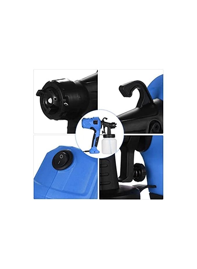 AQSON Paint Sprayer Gun 400W HVLP Home Spray Paint Sprayer Adjustable Spray Flow 3 Spraying Modes with 800ml Container Easy Spraying and Cleaning - Image 5