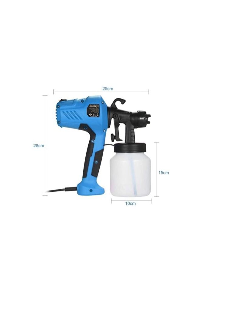 AQSON Paint Sprayer Gun 400W HVLP Home Spray Paint Sprayer Adjustable Spray Flow 3 Spraying Modes with 800ml Container Easy Spraying and Cleaning - Image 2