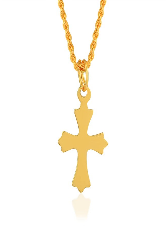 DULCI Jesus Cross Pendant Necklace With Chain for Men Women Christian Faith Fashion Dainty Simple Religious Jewelry - Image 1