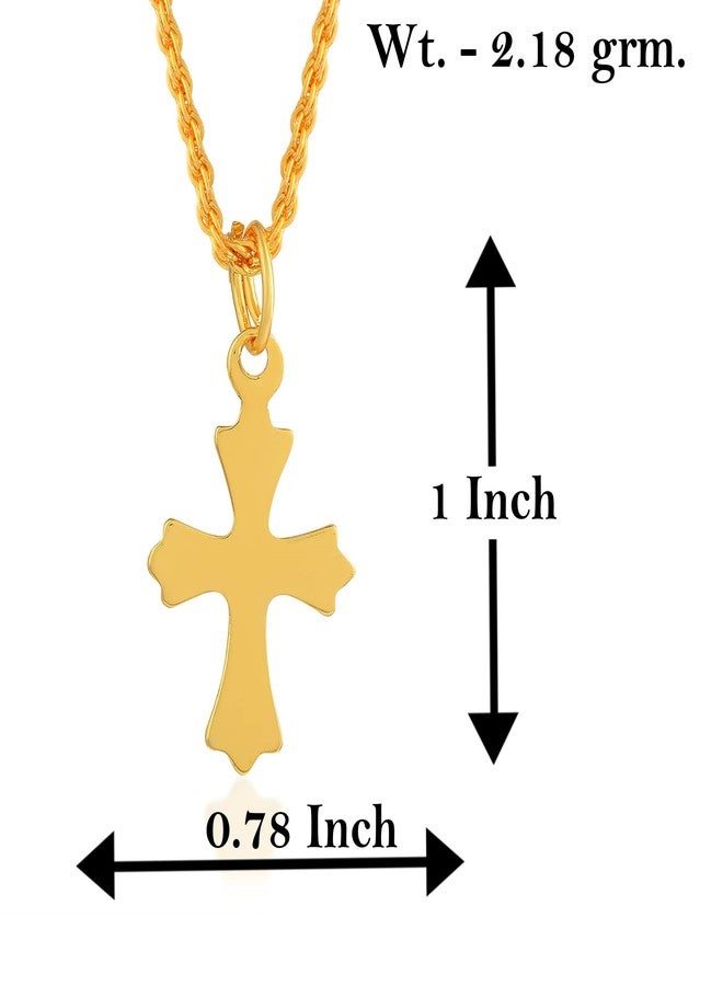 DULCI Jesus Cross Pendant Necklace With Chain for Men Women Christian Faith Fashion Dainty Simple Religious Jewelry - Image 3