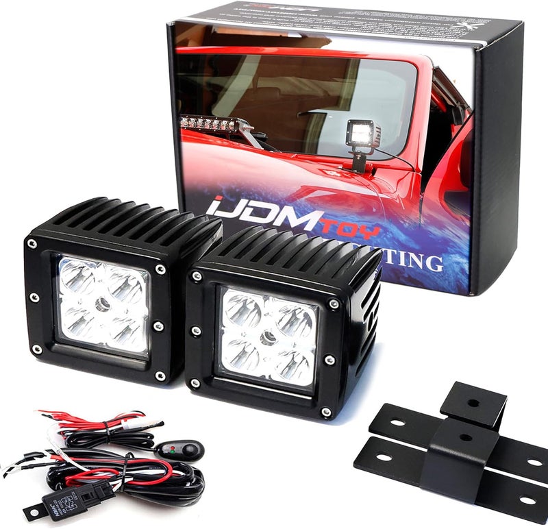 iJDMTOY مجموعة مصابيح LED بقدرة 40 واط من iJDMTOY لسيارة جيب رانجلر JL - Image 1