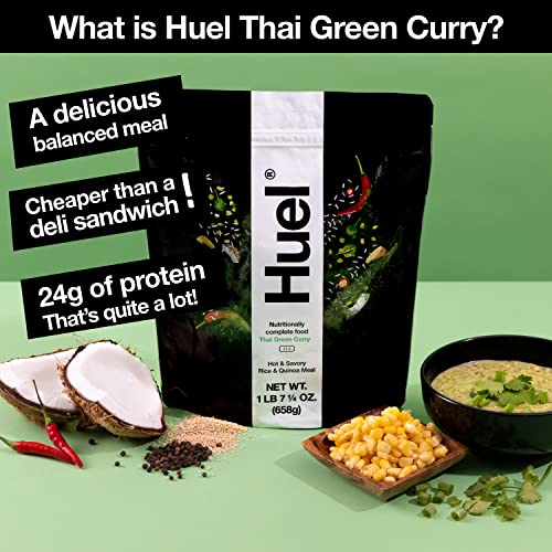 Huel Hot and Savory Instant Meal Replacement - Thai Green Curry - 14 Scoops Packed with 100% Nutritionally Complete Food, Including 20g of Protein, 10g of Fiber, and 27 Vitamins and Minerals - Image 2