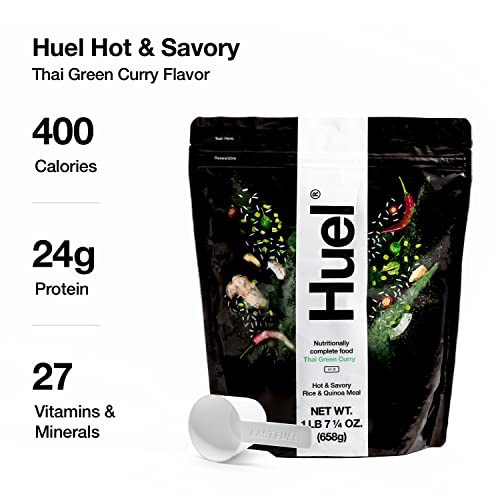 Huel Hot and Savory Instant Meal Replacement - Thai Green Curry - 14 Scoops Packed with 100% Nutritionally Complete Food, Including 20g of Protein, 10g of Fiber, and 27 Vitamins and Minerals - Image 5