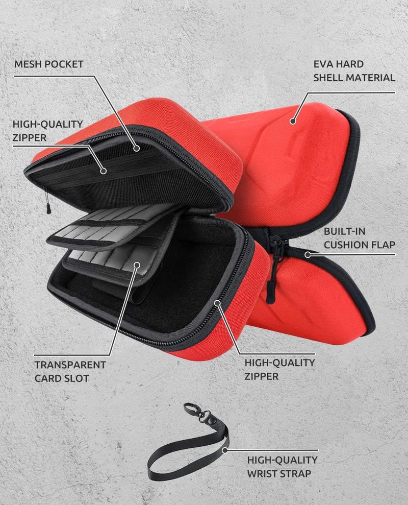 Mumba Carrying Case for Nintendo Switch OLED & Nintendo Switch 2017, [Plus Version] Portable Protective Travel Carry handbag Pouch for Blade/Battle Case [Large Capacity] (Red) - Image 5