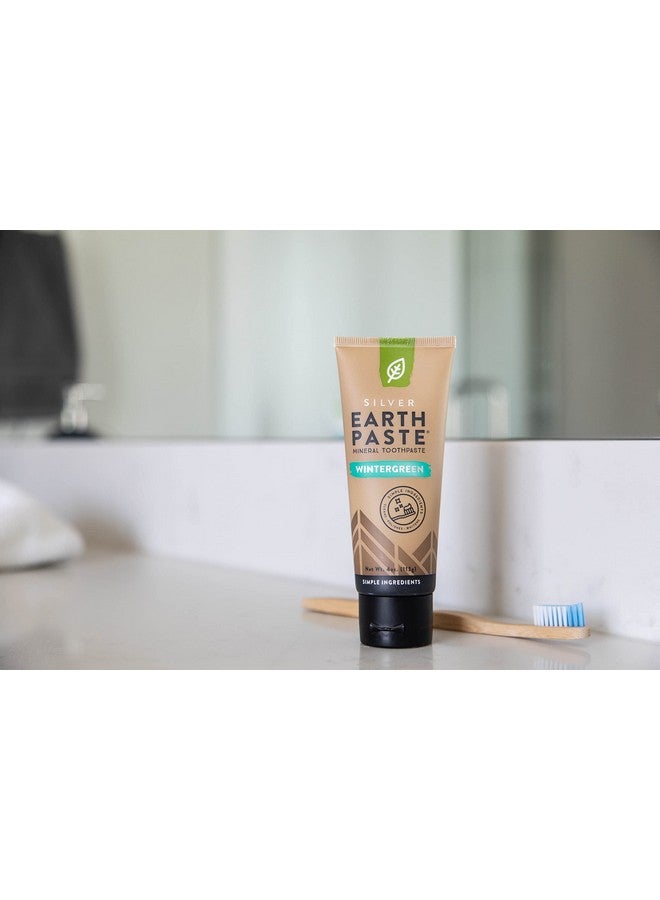 Redmond Earthpaste With Silver - Natural Non-Fluoride Toothpaste, 4 Ounce Tube (Wintergreen) - Image 3