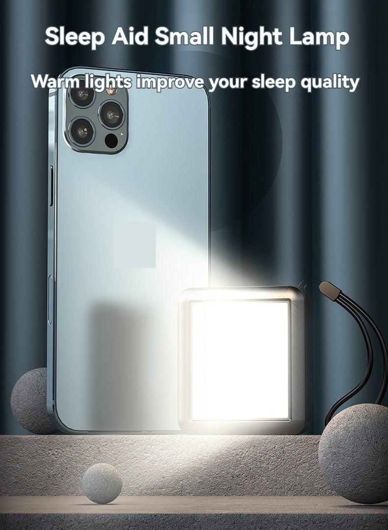 Multifunctional self-contained power bank outdoor camping lamp 20000 mAh large capacity convenient mobile power supply (black) - Image 3