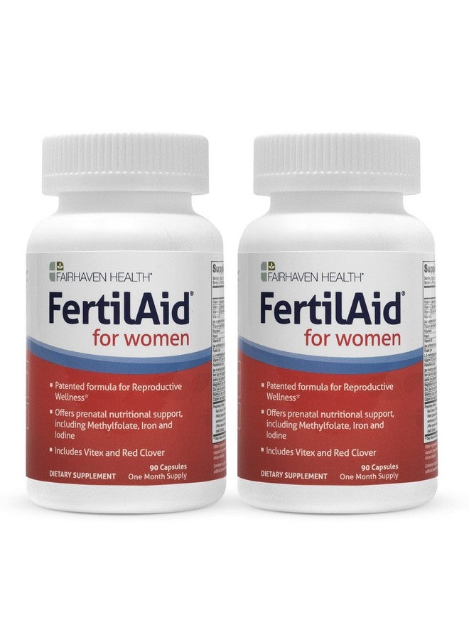 فايرهايفن هيلث FertilAid for Women، مكمل غذائي لزيادة الخصوبة للنساء وفيتامين طبيعي لزيادة الخصوبة مع نبات فيتكس، يدعم انتظام الدورة الشهرية والإباضة لدى الإناث، فيتامينات متعددة شاملة قبل الولادة مع حمض الفوليك، إمداد لمدة شهرين - Image 1