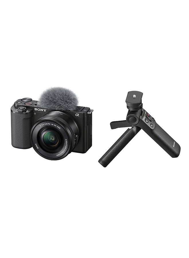 Sony Alpha ZV-E10L Interchangeable Lens Vlog Digital Camera with 16-50 mm Lens and Free Wireless Grip with remote control and tripod feature, 24.2MP, Black - Image 3