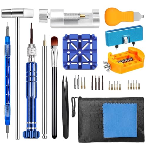 Serplex® Watch Repair Kit Watch Repair Screwdriver Set for Battery Replacement, Strap Adjustment, Back Case Opening Multipurpose Essential Tools for Watch Repair Kit with Tool Bags - Image 1