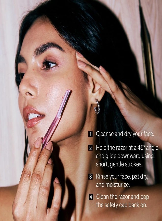 Namyaa Women's Reusable Facial Razors – Pack of 3 | Quick & Pain-Free Hair Removal Tool | Ideal for Eyebrows, Upper Lip & Chin | Works on All Skin Types - Image 4