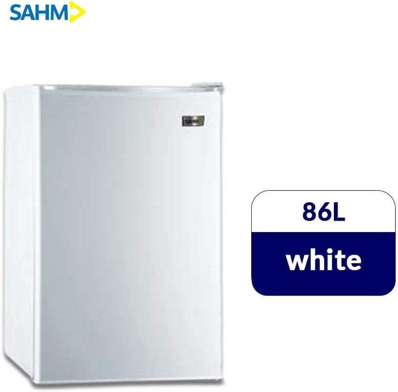 سهم ثلاجة باب واحد Sahm 90L، سعة 3.0 قدم مكعبة، مزودة بنظام تبريد لإزالة الصقيع، رف سلكي، إضاءة داخلية، لون أبيض رقم الطراز: SHM-135RDK - Image 1