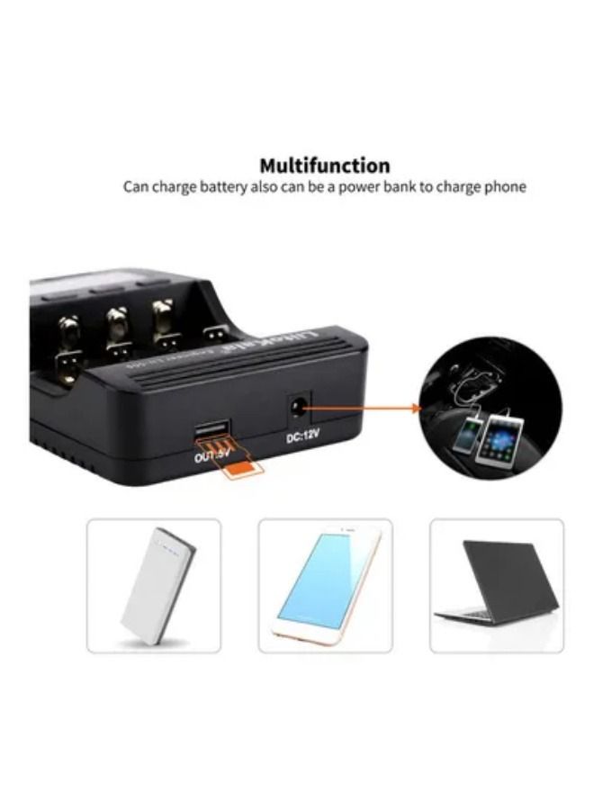 LiitoKala LII-500 Smart Charger With Rechargeable Batteries Holder - Image 5