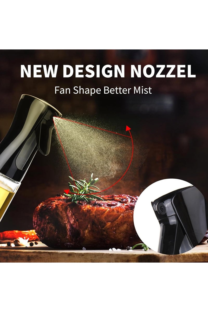 Oil Spray, Glass Oil Sprayer Bottle, Refillable Kitchen Dispenser with Brush and Sticker, Multi-Purpose for Cooking, Grilling, Baking, Salads, Air Fryer, Multiuse - Image 4