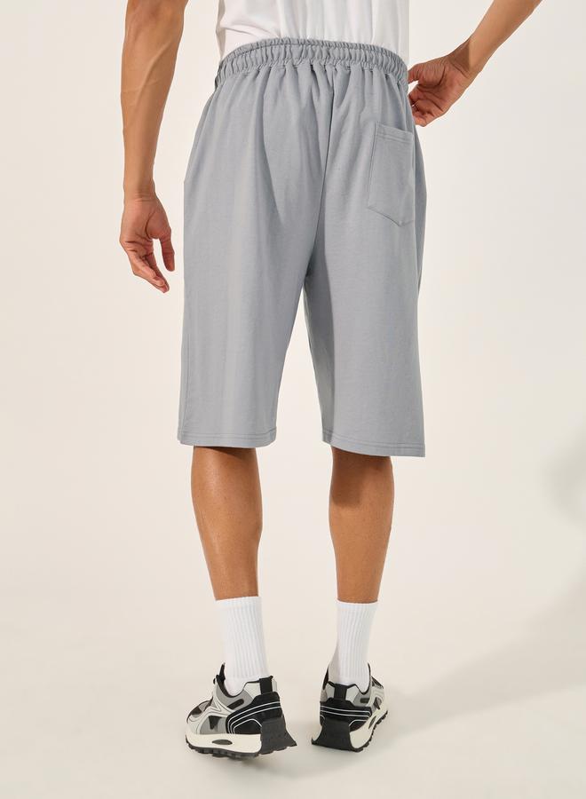 Styli Eco Earth Graphic Hem Printed Oversized Shorts - Image 4