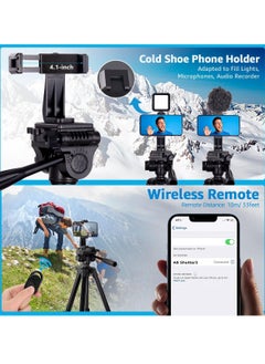 Generic Tripod,Camera Tripods 70" Tripod Stand with Travel Bag for Photography/Video Recording, Professional Heavy Duty Tripod with Wireless Remote & Phone Holder for DSLR/SLR/DV/Projector/Phone  - Image 4
