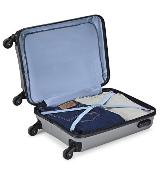 Aristocrat Cabin 55 Cm(Small) 4 Wheels Trolley Bags for Travel Hard Case Luggage, Lightweight Bag with Combination Lock & Robust Trolley with 5 Years Warranty (Blue) - Image 3