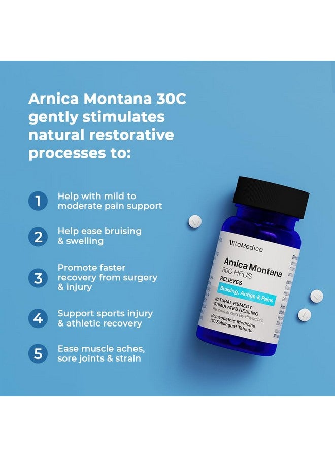 VitaMedica VitaMedica Arnica Montana 30C Rapid Dissolve Tablets for Natural Pain, Bruising, and Swelling Support - Homeopathic Medicine for Injury and Surgery Recovery - 150 Ct - 50 Servings - Image 3