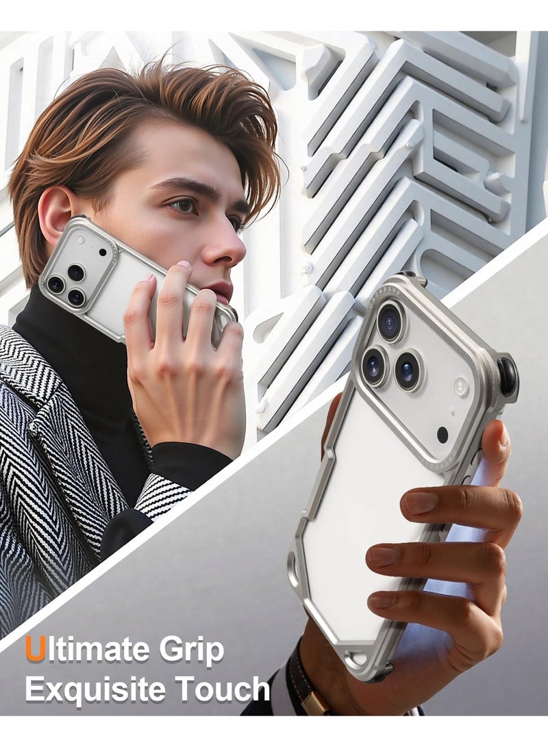 أوتس باسف جراب لهاتف iPhone 18 Pro Max، بتصميم مفتوح من الخلف، وإطار من الألومنيوم، وحماية معززة للزوايا الأربع ضد الصدمات. - Image 5
