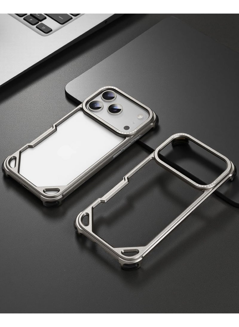 أوتس باسف جراب لهاتف iPhone 18 Pro Max، بتصميم مفتوح من الخلف، وإطار من الألومنيوم، وحماية معززة للزوايا الأربع ضد الصدمات. - Image 2