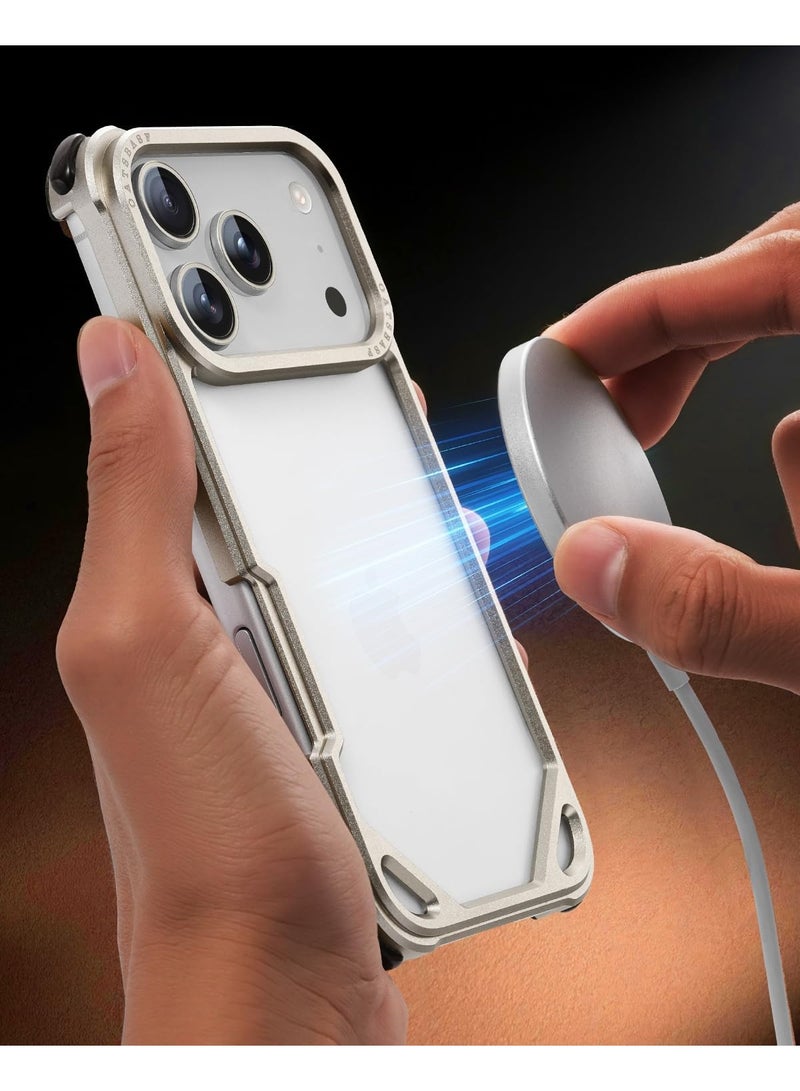أوتس باسف جراب لهاتف iPhone 18 Pro Max، بتصميم مفتوح من الخلف، وإطار من الألومنيوم، وحماية معززة للزوايا الأربع ضد الصدمات. - Image 4