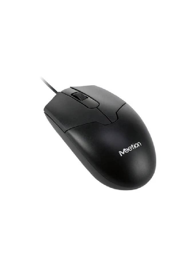 Meetion MT-M360 Wired Mouse 2+1 Buttons, Anti-skid Scroller - Black - Image 2