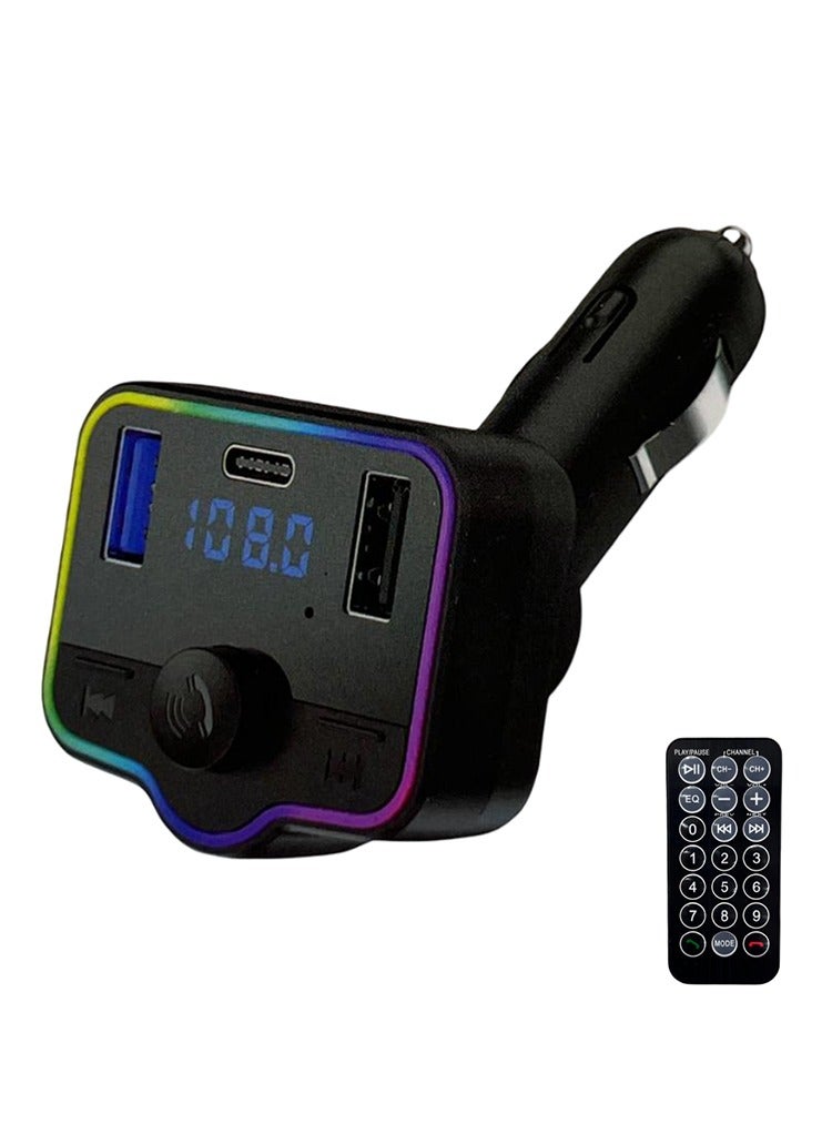 Mr.Smart Bluetooth Car FM Transmitter, LED Display, Hands-Free Calling, USB/TF Card Support, CVC Noise Cancellation - Image 1