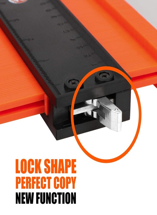 Saker Contour Gauge Profile Tool- Adjustable Lock-Precisely Copy Irregular Shape Duplicator -Father's Day Gift for Irregular Welding Woodworking Tracing -Tool for DIY Handyman, Construction (10INCH) - Image 2